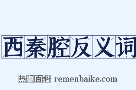 西秦腔反义词是什么意思的图片